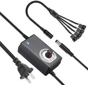 AJMRTC 36W 3-12V 3A PC Fan Speed Controller Power Supply, 100-240V AC-DC Variable Adapter 4 Channel Fan Control, DC to 4 Way 3Pin 4Pin Fan Splitter Cable for PC Case Cooling Fans Radiator AJMRTC 36W 3-12V 3A PC Fan Speed Controller Power Supply, 100-240V AC-DC Variable Adapter 4 Channel Fan Control, DC to 4 Way 3Pin 4Pin Fan Splitter Cable for PC Case Cooling Fans Radiator