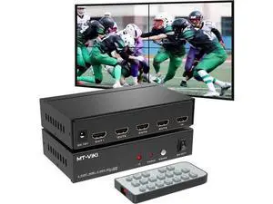 2x2 HDMI Video Wall Controller 1 in 4 Out Screen Splicing Processor, 4K@30Hz HDMI Splitter with 8 Splicing Modes, IR Remote RS232 Control & 3.5mm Audio Extractor for 4 LCD TV Monitor Commercial Advert 2x2 HDMI Video Wall Controller 1 in 4 Out Screen Splicing Processor, 4K@30Hz HDMI Splitter with 8 Splicing Modes, IR Remote RS232 Control & 3.5mm Audio Extractor for 4 LCD TV Monitor Commercial Advert
