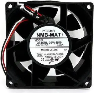 3615RL-05W-B59 DC24V Cooling Fan, 90x90x38mm 9CM 3-Wire Tachometer 0.93A 22.32W Ball Bearing Axial Fan, High Speed Replacement Inverter Industrial Cabinet Cooling Fan 3615RL-05W-B59 DC24V Cooling Fan, 90x90x38mm 9CM 3-Wire Tachometer 0.93A 22.32W Ball Bearing Axial Fan, High Speed Replacement Inverter Industrial Cabinet Cooling Fan