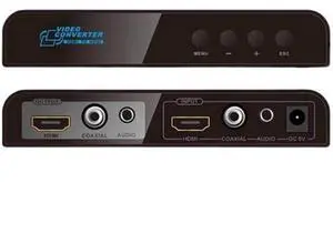 HDMI Video Converter with Audio Extractor, 4K 60Hz HDMI Scaler Support 720P/1080P/4K Output, HDMI to HDMI + Coaxial + 3.5mm Stereo Audio, Audio Embed Function for Game Consoles PC TV Blu-ray Player HDMI Video Converter with Audio Extractor, 4K 60Hz HDMI Scaler Support 720P/1080P/4K Output, HDMI to HDMI + Coaxial + 3.5mm Stereo Audio, Audio Embed Function for Game Consoles PC TV Blu-ray Player