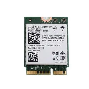 0G83J7 AX211NGW WiFi 6E Wireless Module Suitable for Dell OptiPlex 7000 7010 7020 MT SFF MFF PC 0G83J7 AX211NGW WiFi 6E Wireless Module Suitable for Dell OptiPlex 7000 7010 7020 MT SFF MFF PC