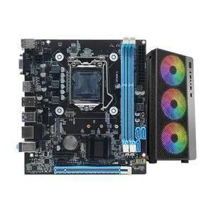 H81 Gaming Motherboard, Channel DDR3 High Speed M.2 NVMe NGFF SATA 6Gb s PCIe Slot LGA 1150 Micro ATX PC Motherboard for Core, I O Interfaces Desktop Computer Gaming