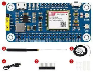 NB-IoT/Cat-M(eMTC)/GNSS HAT for Raspberry Pi Based on SIM7080G Supports Protocols as TCP/UDP/HTTP/HTTPS/TLS/DTLS/PING/LWM2M/COAP/MQTT Globally Applicable