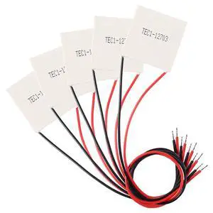 6Pcs TEC1-12703 Heatsink 12V 12A 29.7W Thermoelectric Cooler 40mm x 40mm Cooling Peltier Plate Module for Semiconductor Thermoelectric Heatsink Generation