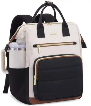 LOVEVOOK Puffer Laptop Backpack for Women, 15.6 Inch Work Backpack purse for Nurse Teacher, College Back to School Bookbag for Teen Girls, Personal Item Travel Bag Computer Daypack for Daily Commute