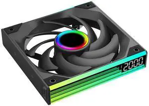ICOLER SL120 ARGB PC Case Fan - Integrated -Type Infinity Mirror Design with 120mm ARGB&PWM Fans, No Software Required RPM Display, Suitable for Computer CaseBlack