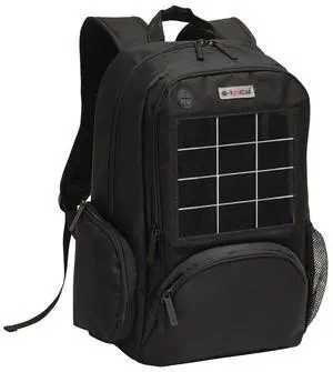 Preferred Nation USB charging Solar Backpack with USB Charging Port  Fits 15.4 Laptop  Waterproof, Multiple Compartments, Power Bank Compatible  Durable 420D/1680D/600D Polyester  Black