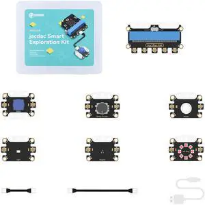 ELECFREAKS microbit Jacdac Smart Exploration Kit Micro:bit Sensor Starter Kit Plug and Code Electronics Module Unrestricted Connection Methods(Without Micro:bit)
