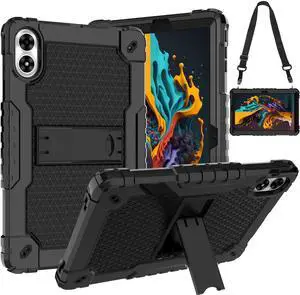 Doemoil Case with Stand & Shoulder Strap for UMIDIGI G3/G2/G1 Tab Ultra/Tab (10.1", "Black/Black