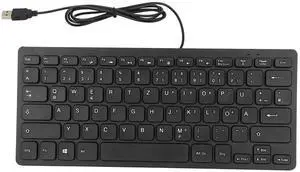 Yoidesu TT-A01 78-Key USB Mini Keyboard - Ultra Thin, Mute, Russian/French/German Layout for PC/Laptop/Desktop