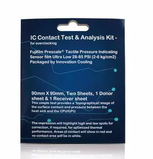 Innovation Cooling IC Contact Test and Analysis Kit for CPU GPU Heatsink  Includes Tactile Pressure Indicating Sensor Film Sheets, 90 mm x 90 mm