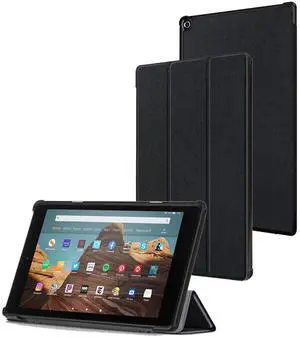 Case for Amazon Fire HD 10 Tablet (7th and 9th Generation, 2017 and 2019 Release) - Slim Folding Stand Cover with Auto Wake/Sleep .NOT for 2021 Released 11th Generation fire HD10(Black)