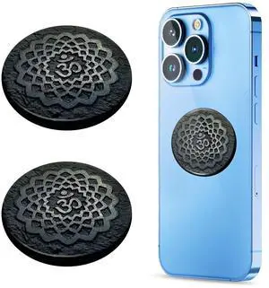 2 Pcs Shungite Neutralizer Sticker for Cell Phone 30 mm/ 1.18 Inch Shungite Stones Plate for Tablet Laptop Computer-Aum