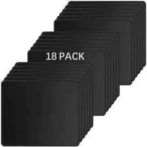 18 PCS Black Mouse pad Bulk with Stitched Edge, 10.2x8.3inches, 3mm Thickness Premium Textured Non-Slip Rubber Base Mouse pad Black, Washable Gaming Mouse Pad Pack for Office and Home