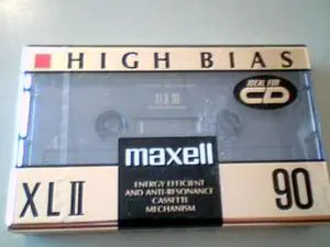 Maxwell XLII90 High Bias one cassette, 90 minutes Recording IEC Type II High
