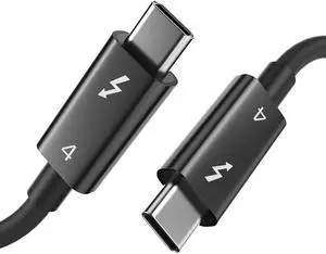 Thunderbolt 4 Cable, 3.3ft USB C to USB C Cable 240W Fast Charging, Blazing 40Gbps Data, Dual 8K/4K Video Output, for iPhone 16 MacBook Pro Air iPad Laptop and More-Thunderbolt 4 Certified