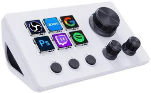 TreasLin VSD Stream Dock Stream Controller Deck with 12 Customizable Macro Keys to Trigger Actions in OBS Twitch YouTube for Content Creators Streaming Gaming Compatible with PC & Mac N3 White
