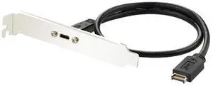 XRIKUI USB 3.1 Type C Front Panel Header Extendsion 50Cm Cable,Type E to USB C Connector with PCIe Full Height Bracket