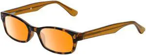 Medspex Corinne McCormack Channing Color Therapy Reading Glasses +4.00 Tortoise Havana Brown Gold Amber/Deep Red Womens Fluorescent Light Sensitivity Chromotherapy Chakra Healing