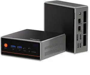 Trycoo Mini PC, ARyzen 5 5600H (6C/12T, up to 4.2Ghz),16GB DDR4/512GB NVMe SSD,Type-C/DP/HD,4K/60Hz Triple-Display,Mini Desktop Computer,Dual LAN/WiFi6/BT5.2/USB3.2 Mini Computers