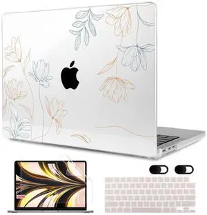 MEEgoodo Case for MacBook Air M4/M3/M2 13.6 inch 2025 2024 2022, Fit Model A3240 A3113 A2681, Compatible with MacBook Air 13 inch, Laptop Hard Shell Case with Keyboard Cover, Engraving Floral MEEgoodo Case for MacBook Air M4/M3/M2 13.6 inch 2025 2024 2022, Fit Model A3240 A3113 A2681, Compatible with MacBook Air 13 inch, Laptop Hard Shell Case with Keyboard Cover, Engraving Floral