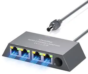 Multi Ports Starlink Mini/Starlink Gen 3 Ethernet Adapter for Wired External Network 4-Ports Starlink Ethernet Adapter Gen 3 for 4 Devices Networked Simultaneously Stable Connection - Up to 1 Gbps
