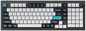 Keychron Q5 Max 96% Layout Full-metal Custom Wireless Mechanical Keyboard With Knob, QMK/VIA Programmable 1000Hz 2.4 GHz/Bluetooth/Wired RGB Backlit for Mac Windows, Gateron Banana Switch-Carbon Black