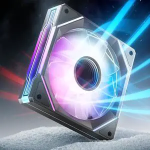 AsiaHorse AMICI-5GT RGB PC Fans, Infinity Mirror ARGB Fans HDB Bearing Fan Speeds Up to 1800 RPM with 24 LED Lights, Reverse Blade Fan Compatible Motherboard Aura SYNC (Not Wireless Connection)