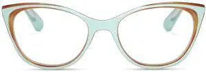 Pastel Blue Vivid Cat Eye Blue Light Glasses for Woman with Sturdy Made - Spring Hinges Eyeglasses Frame - Cateye Bluelight Glasses Womens - Flexible for all Face Shapes Fashion Glasses for Women