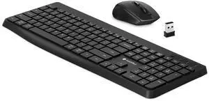Wireless Keyboard and Mouse Combo,KOORUI Slim Full Size Keyboard and 5 DPI Adjustable Optical Mouse with Rechargeable Battery,2.4G USB Receiver/Bluetooth,Ergonomic,for Windows,Mac,PC/Laptop