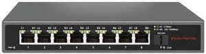 8 Port 2.5G Unmanaged 2500M Ethernet Switch with 10G SFP+ Uplink, 8 x 2.5G Base-T Ports, 60Gbps Switching Capacity, Metal Fanless Design, Plug & Play