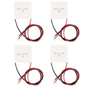 Diitao 4PCS TEC1-12705 Semiconductor Refrigeration Tablets Heatsink Thermoelectric Cooler Cooling Plate Cooler Module 12V 6A Peltier Plate Elemente Module 40x40MM (TEC1-12705)