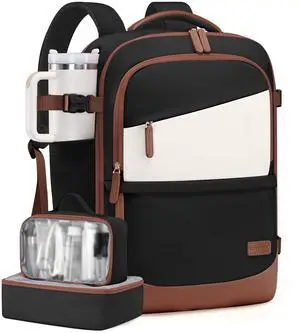 LOVEVOOK Travel Backpack for Women & Men, 40L Carry on Backpack Airline Approved, Large TSA Personal Item Travel Bag fits 17.3" Laptop, Business Weekender Bag for Essentials, 4Pcs