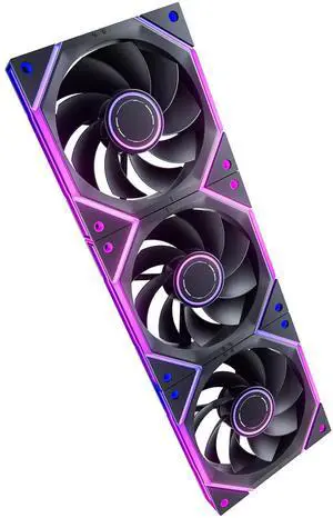 AsiaHorse Nyota Ultra 120mm PC Case Fan - Space-Inspired Design (Infinity Mirror + RGB Ring), 9 Blades 58.5 CFM, Modular Build, Ultra-Quiet Silicone Pads, PWM Control-Quiet Hydro Bearing