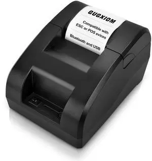 Gugxiom 58mm Thermal Receipt Printer, Portable Mini Thermal Printer, Bluetooth Receipt Imprimeur for Supermarket Restaurant Retail Sales Kitchen, Compatible with Linux/Windows/Android/iOS