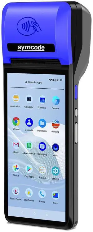 symcode POS PDA Mobile POS Machine Terminal Thermal Receipt Printer 5.99" High Resolution and Clear Touch Screen Handheld PDA Printer Android 8.1 OS Built-in Google Play and NFC