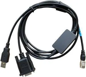 Washinglee Y Data Cable for Nikon DTM Total Station, with Hirose 6 Pin Connector to DB9 and USB, Compatible for TDS Trimble Carlson Sokkia Topcon and Spectra Data Collectors, 5 FT