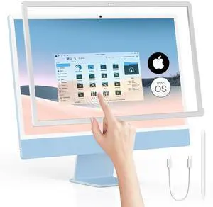 Keenhot Trackpad Touchscreen Frame for iMac, High-Precision Touchpad Support Multi-Gesture, Ultra Slim Touch Screen Activator for 24-inch iMac M1, M3, M4(Stylus Pen Included)