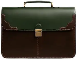 The Tannery Full Grain Genuine Leather Laptop Briefcase For Men & Women, Handcrafted Satchel For Work Crossbody Messenger Bag With Reinforced Strap Everyday Use, Best Gift For Father's Day (18 Inches)