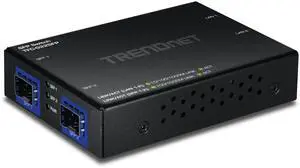 TRENDnet 4-Port Gigabit Switch with SFP Ports, TFC-G22SFP, 2 x 1Gbps RJ45 Ports, 2 x 1Gbps SFP Ports, 8Gbps Switching Capacity, NDAA & TAA Compliant