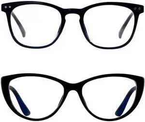 ANDWOOD Blue Light Blocking Glasses Women Men Computer Bluelight Blocker Black
