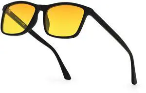 BLUESAFE 24 Blue-Light Glasses - Hopkins TR with NightShift EvenFall GT Lenses for Better Sleep, Energy & Health (Black)