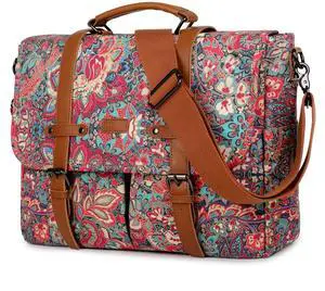 Baosha 15.6 Inch Laptop Bag Floral for Women Briefcase Shoulder Bag Messenger Bag YL-01 (HS)