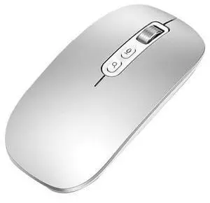 JOMAA AI-Powered Voice Mouse with Bluetooth/Wireless Connectivity, Voice Typing, Translation, Search, Screenshot Translation, Customizable Buttons, Compatible with Windows/Mac(Silver)