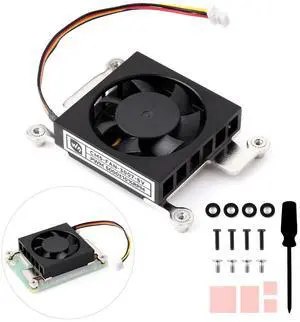 Waveshare Dedicated 3007 Cooling Fan, Compatible with Raspberry Pi Compute Module 5, Low Noise, with Thermal Tapes, 5V Power Supply