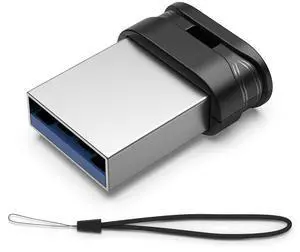 RAOYI USB Stick 256GB USB 3.0 Flash Drive with Lanyard,128G Mini Fit Memory Stick Ultra Slim Thumb Drive Zip Drive for PC Desktop-Black