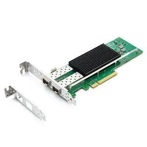 25G Ethernet Network Card, 2X SFP Ports, PCIe 4.0 X8, Intel E810 Controller, Support Windows 10/11/2016/2019/2022 /Centos7/ Ubuntu20/Vmware/Esxi7.0(not Support MAC)