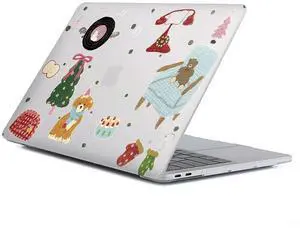 Case Compatible with MacBook Air 13 Inch 2022 2021 2020 2019 2018 Release Model A2337 M1 M2 A2681, Art Protector Cover for Air13 Retina Display with Touch ID-Christmas Tree New Year Bear