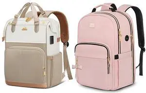 MATEIN Anti Theft Laptop Backpack for Women, 15.6 Inch College Travel Backpack with Theftproof Zippers & RFID Pocket, Large Water Resistant Work Computer Bag for Nurse College