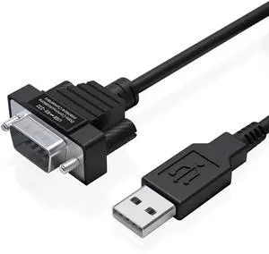 Gearmo USB to Serial Cable - Compact DB-9 Connector, 36 Inch Length, FTDI Chip, Windows / Mac / Linux, 64-bit Compatible RS232 Adapter
